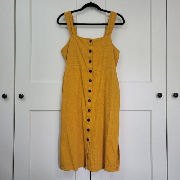 Madewell texture and thread button front tank dress, medium - Picture 9 of 12
